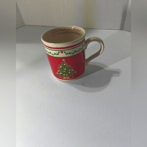Vintage Carlton Cards Stoneware Holidays Christmas Tree Mug